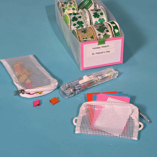 Perfect Pouch & Creative Connector Label Saver Bundle - Multi-Color Clips