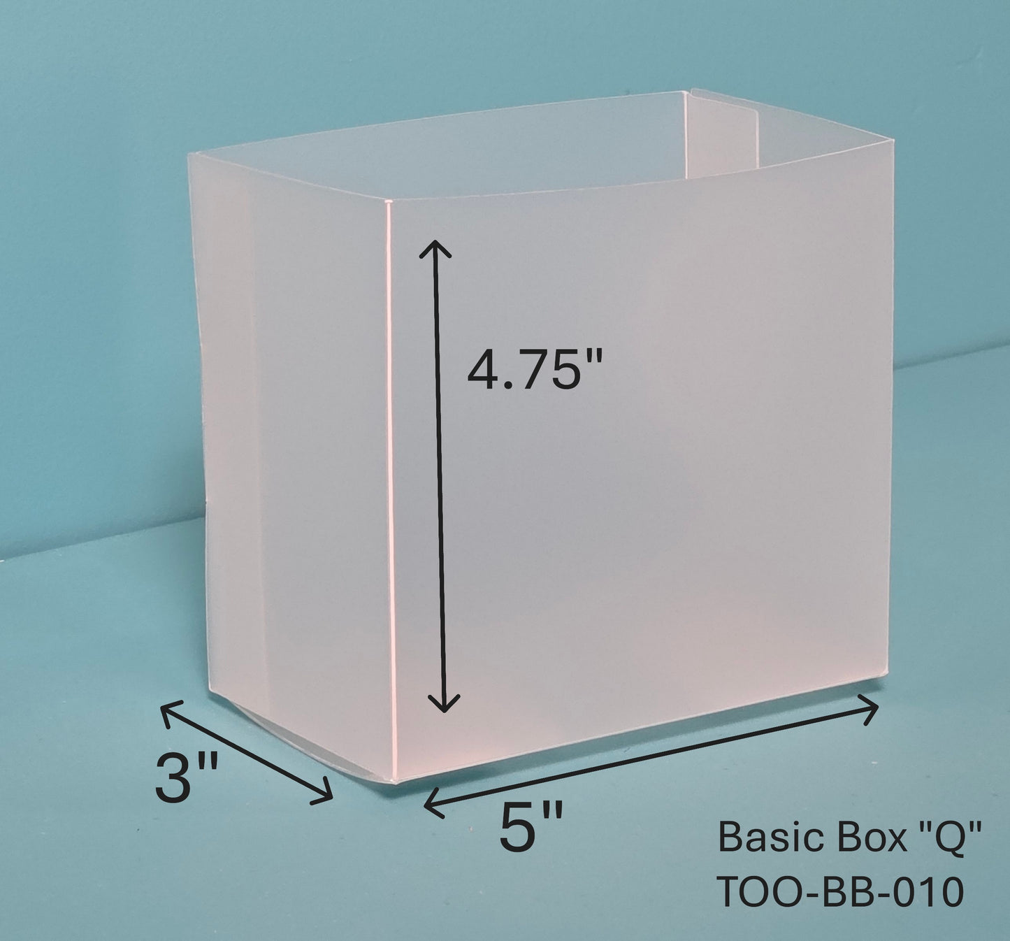4.75"H Basic Box "Q" Set of 3