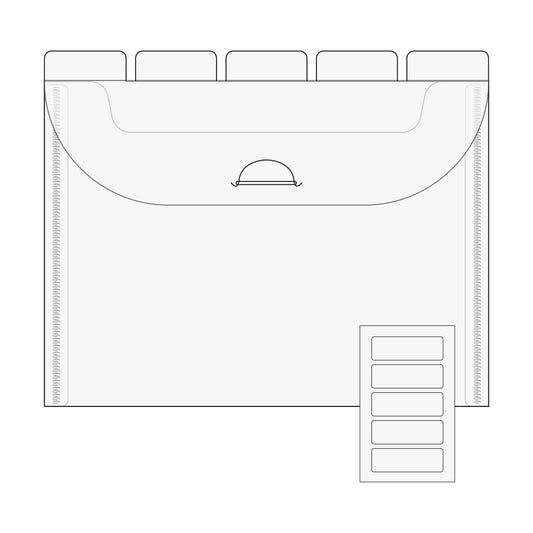 5x7 Flip Flap Tabbed Divider Pockets - 10pk