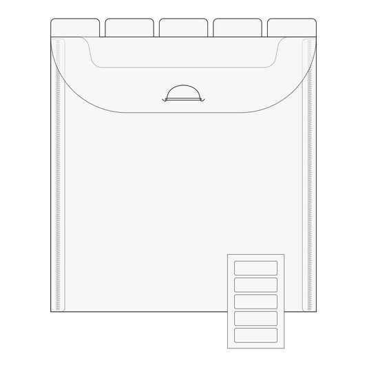 6x6 Flip Flap Tabbed Divider Pockets - 10pk