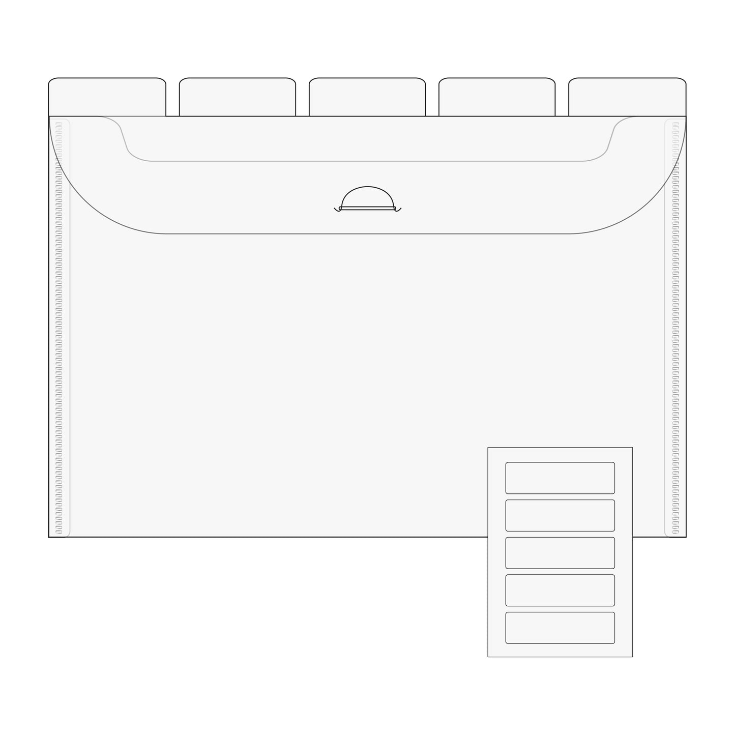 9x6 Flip Flap Tabbed Divider Pockets - 10pk