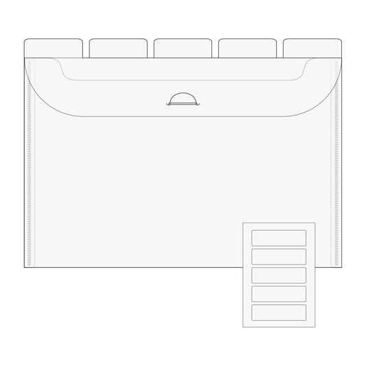 9x6 Flip Flap Tabbed Divider Pockets - 10pk