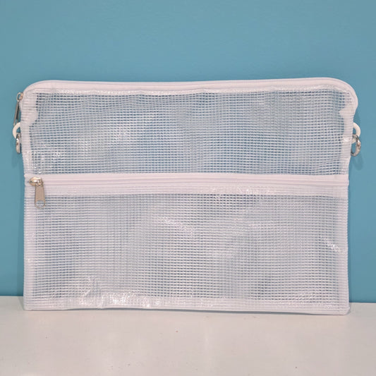 Double-Pocket Perfect Pouch, paper storage and organization pouch 8.5x11 or A4. Two pockets. Ideal for school, office, travel and craft from the founder of Totally-Tiffany