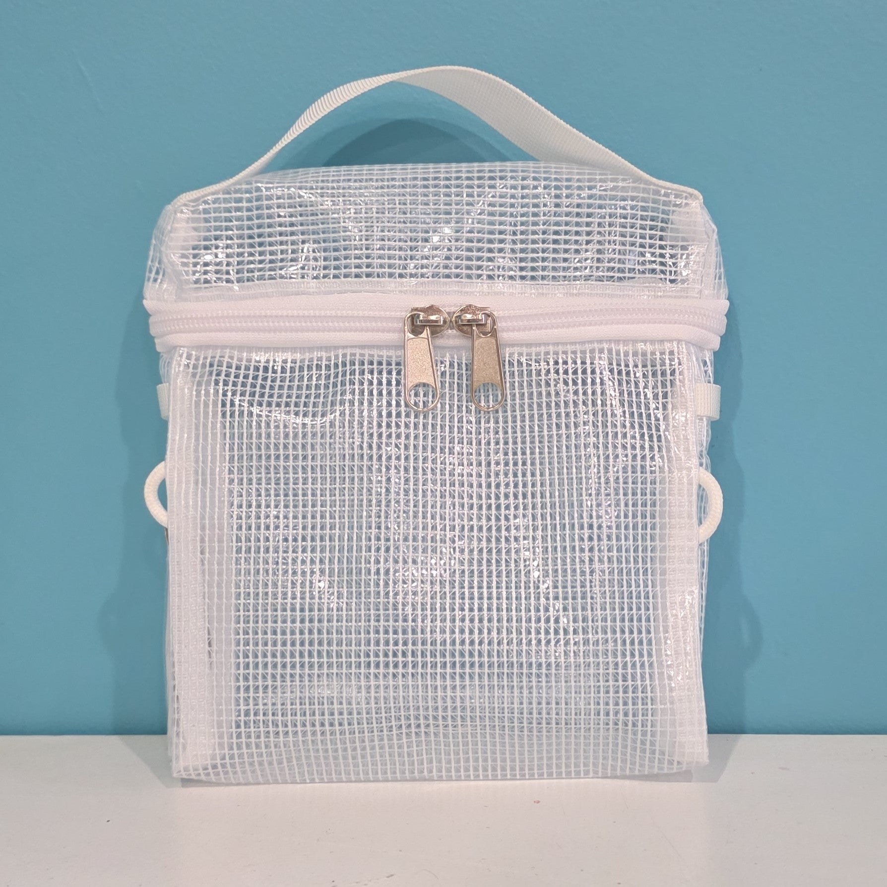 Pouch for travel, crossbody bag, clear, connects with other pouches