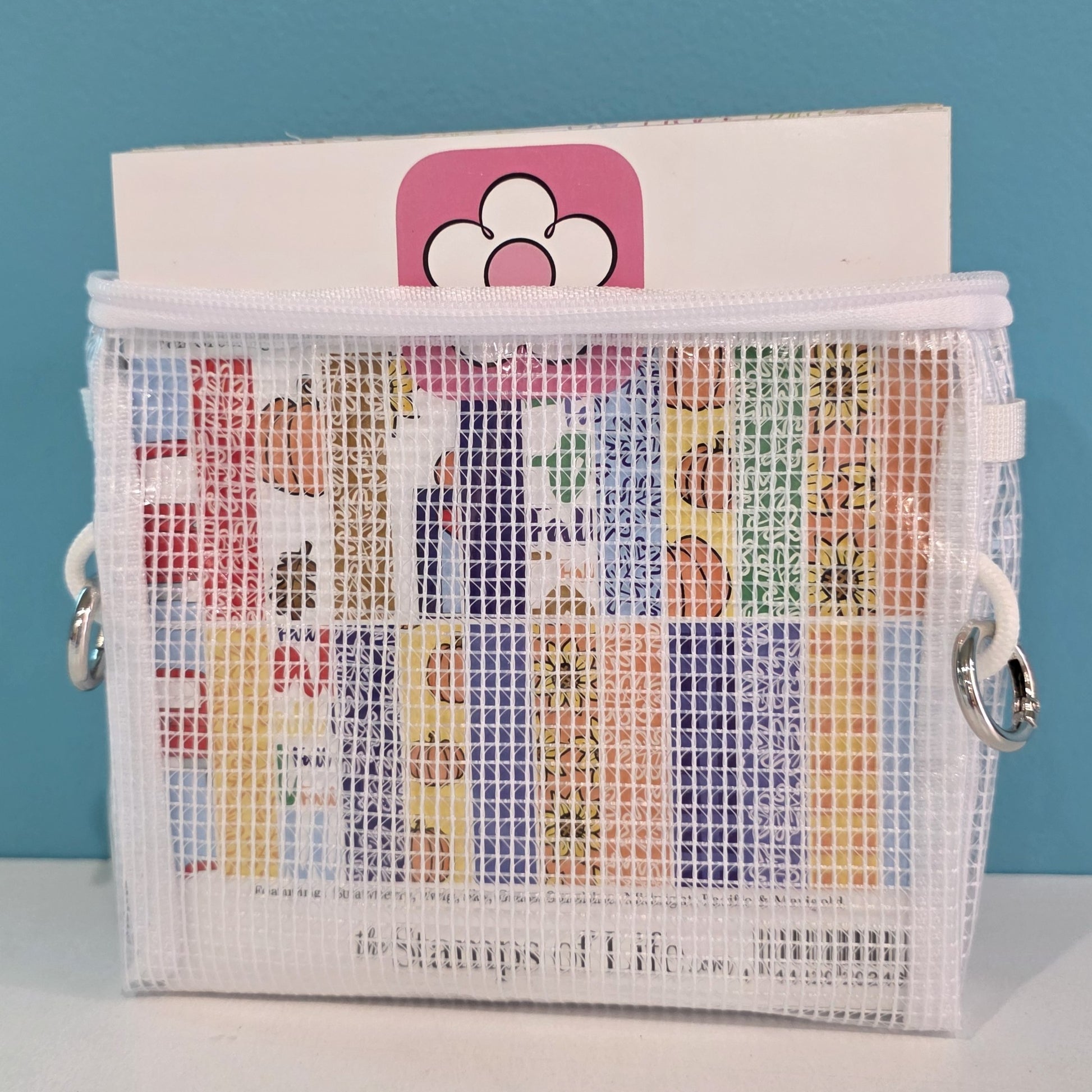 6x6 Paper Storage Pouch for crafting, crossbody style pouch